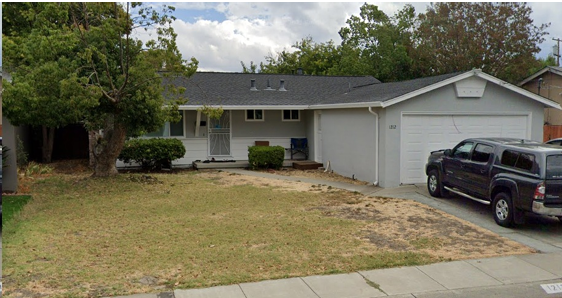 Front exterior of Concord CA home before residential addition — Linden Drive project