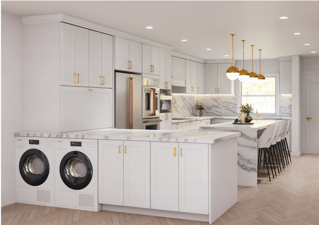 Custom Luxury Kitchen Architecture 3D Rendering Fort Lauderdale